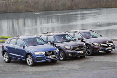 Audi_Q3-Mercedes_Benz_GLA-Mini_Countryman-european_car_sales-2015-premium_small_SUV_segment