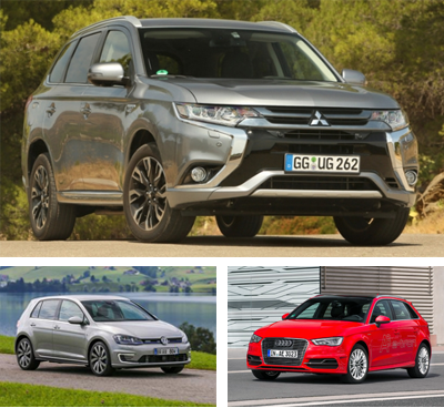PHEV-segment-European-sales-2015_Mitsubishi_Outlander_PHEV-Volkswagen_Golf_GTE-Audi_A3_e_Tron