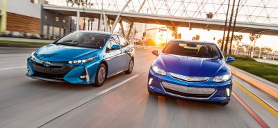 2017 Toyota Prius Prime Advanced and 2017 Chevrolet Volt Premier