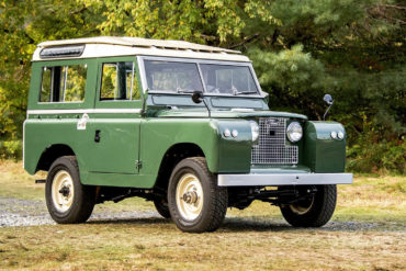 Vintage green Land Rover Series II