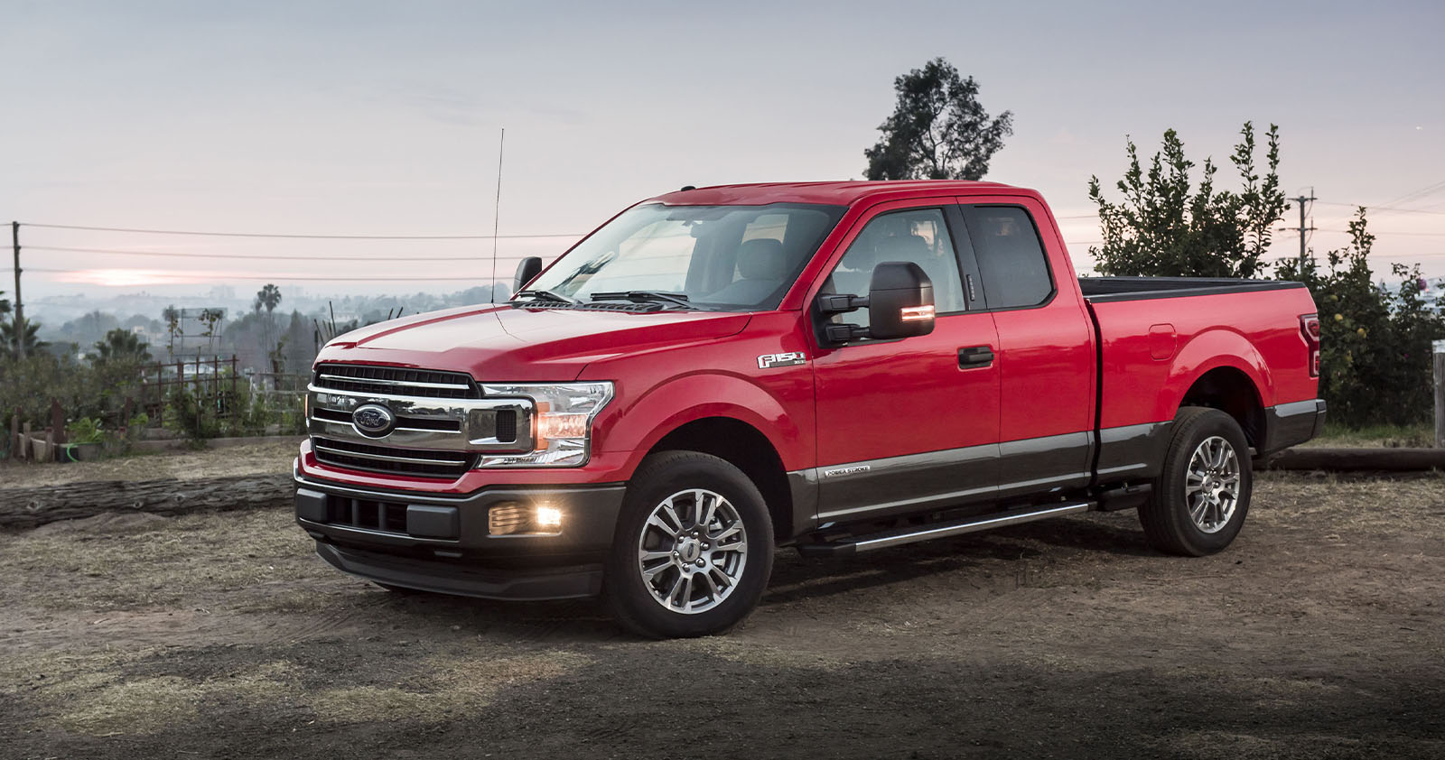 2018 Red Ford F-150 Power Stroke extended cab pickup